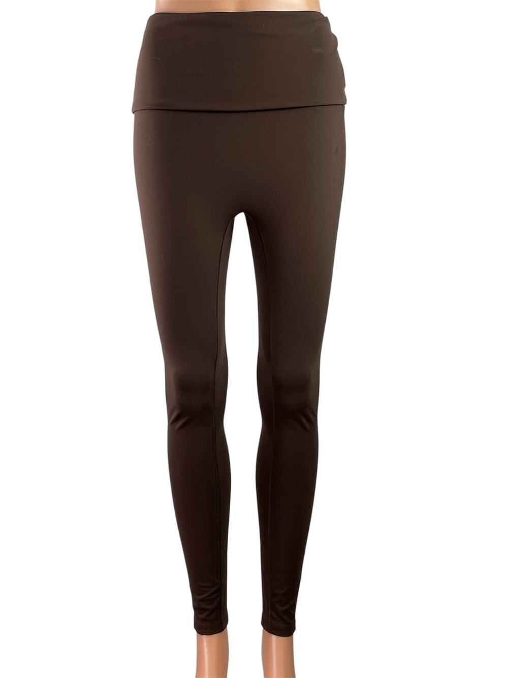 MP Womens Brown Mid Rise Skinny Activewear Workout Yoga Leggings Pants Size M